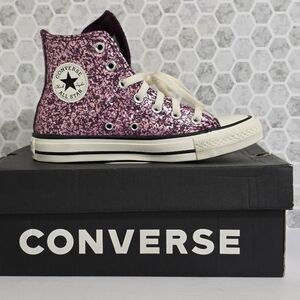 Converse Glittery Pink High-Tops
